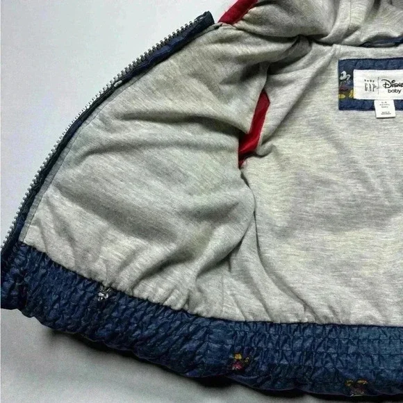 Baby Gap Mickey Mouse Down Coat c Disney 0-6 Months - Picture 8 of 10
